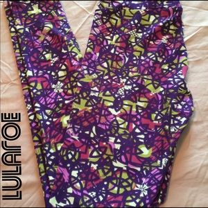 Lularoe pink/purple leggings